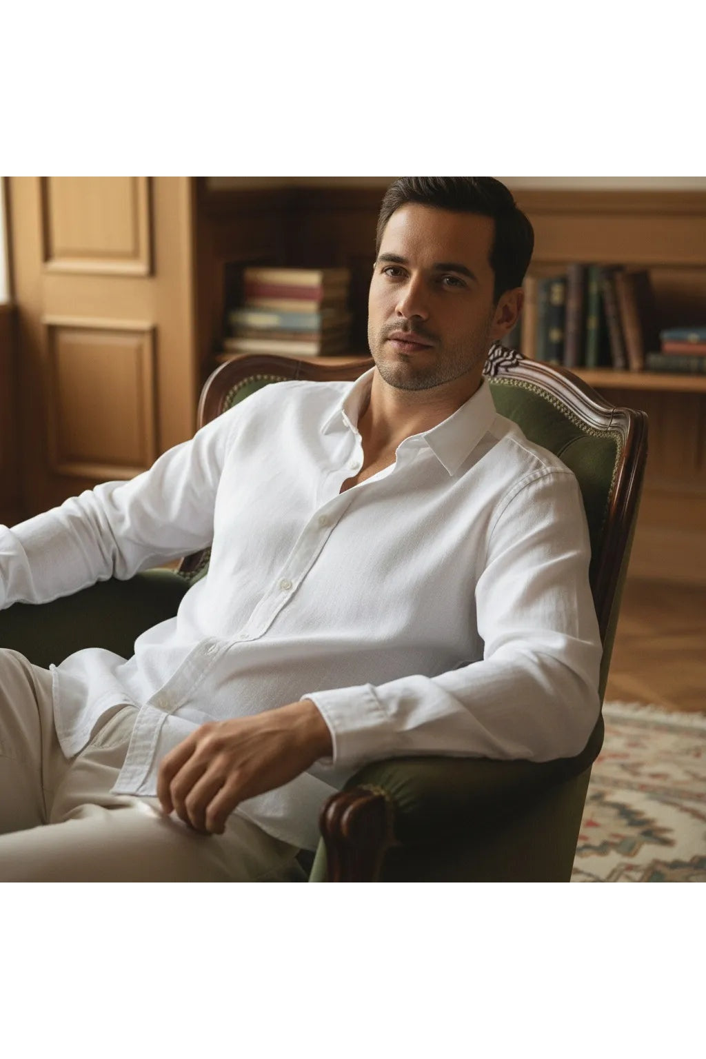 Chemise en Lin Homme Manche Longue