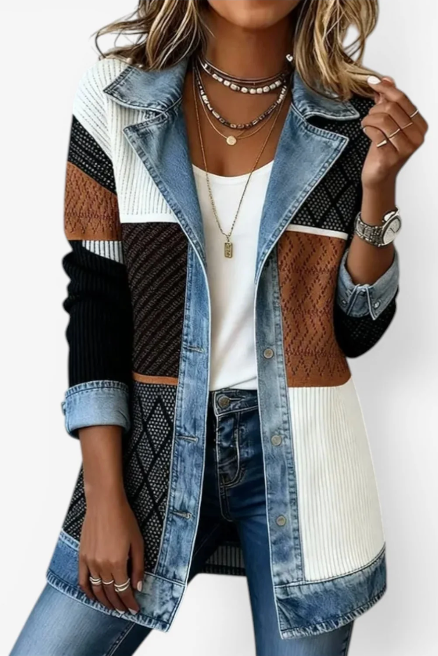 Veste Emilia™ – Denim Mixte Signature Blanc — Maison Dorée
