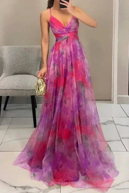 Giselle - Ravissante robe longue à imprimé floral