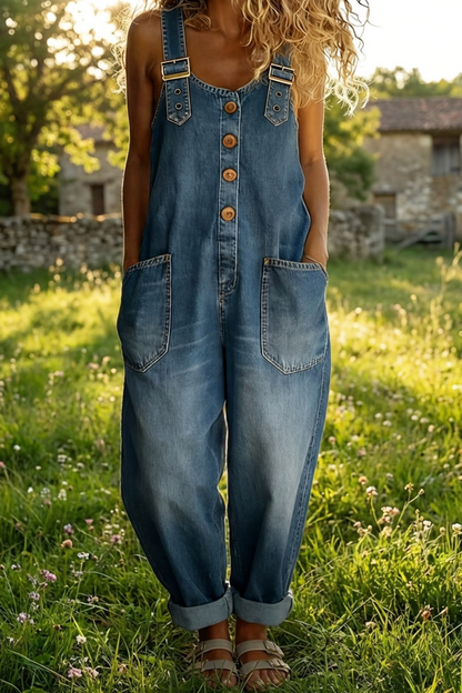 LUCIE™ SALOPETTE EN DENIM BOHÈME