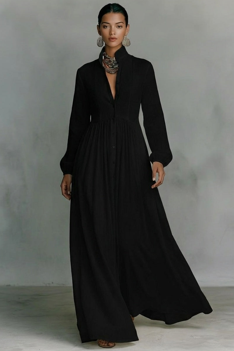 VIVIENNE™ ROBE MAXI ÉLÉGANTE EN NOIR
