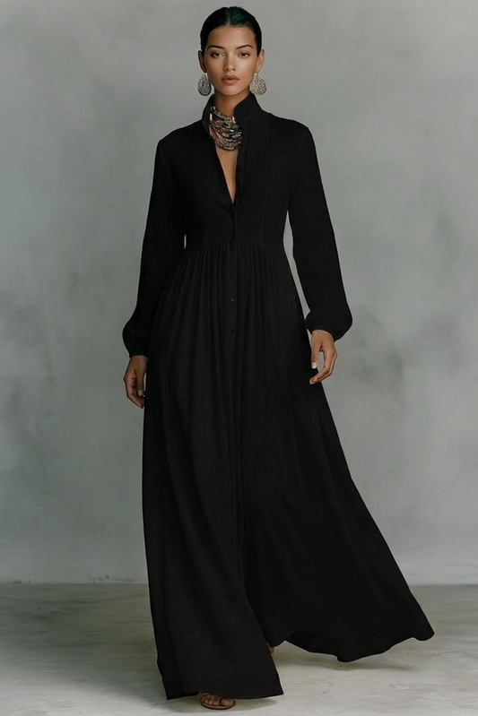 VIVIENNE™ ROBE MAXI ÉLÉGANTE EN NOIR