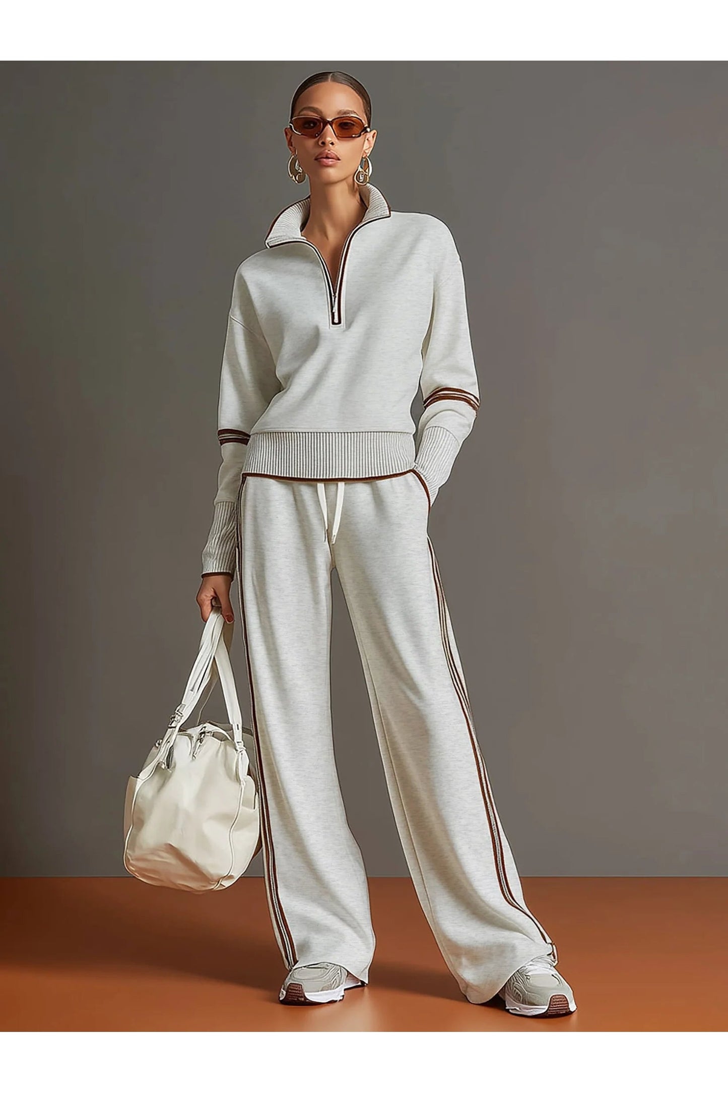 Marietta – chemisier et pantalon à pattes larges