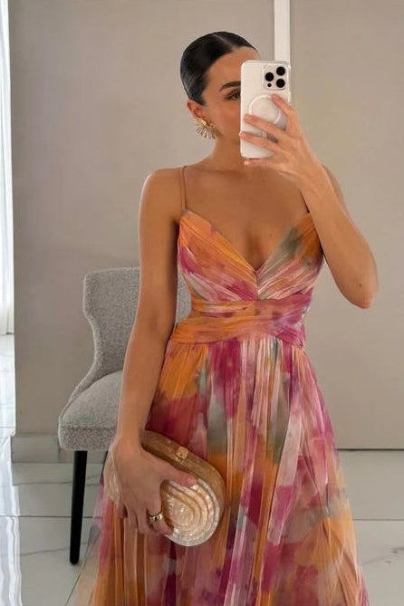Giselle - Ravissante robe longue à imprimé floral