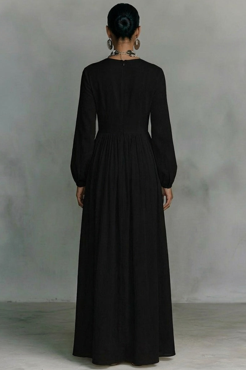 VIVIENNE™ ROBE MAXI ÉLÉGANTE EN NOIR