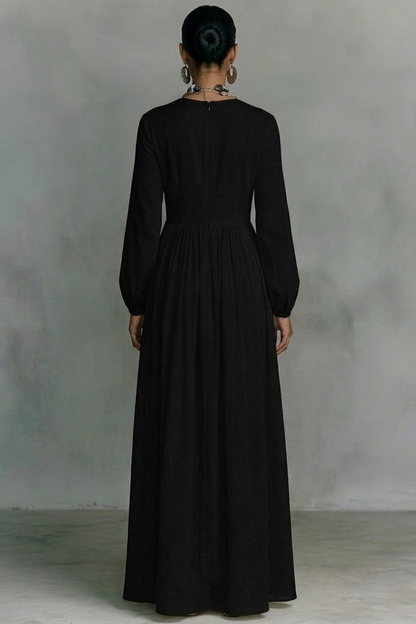VIVIENNE™ ROBE MAXI ÉLÉGANTE EN NOIR