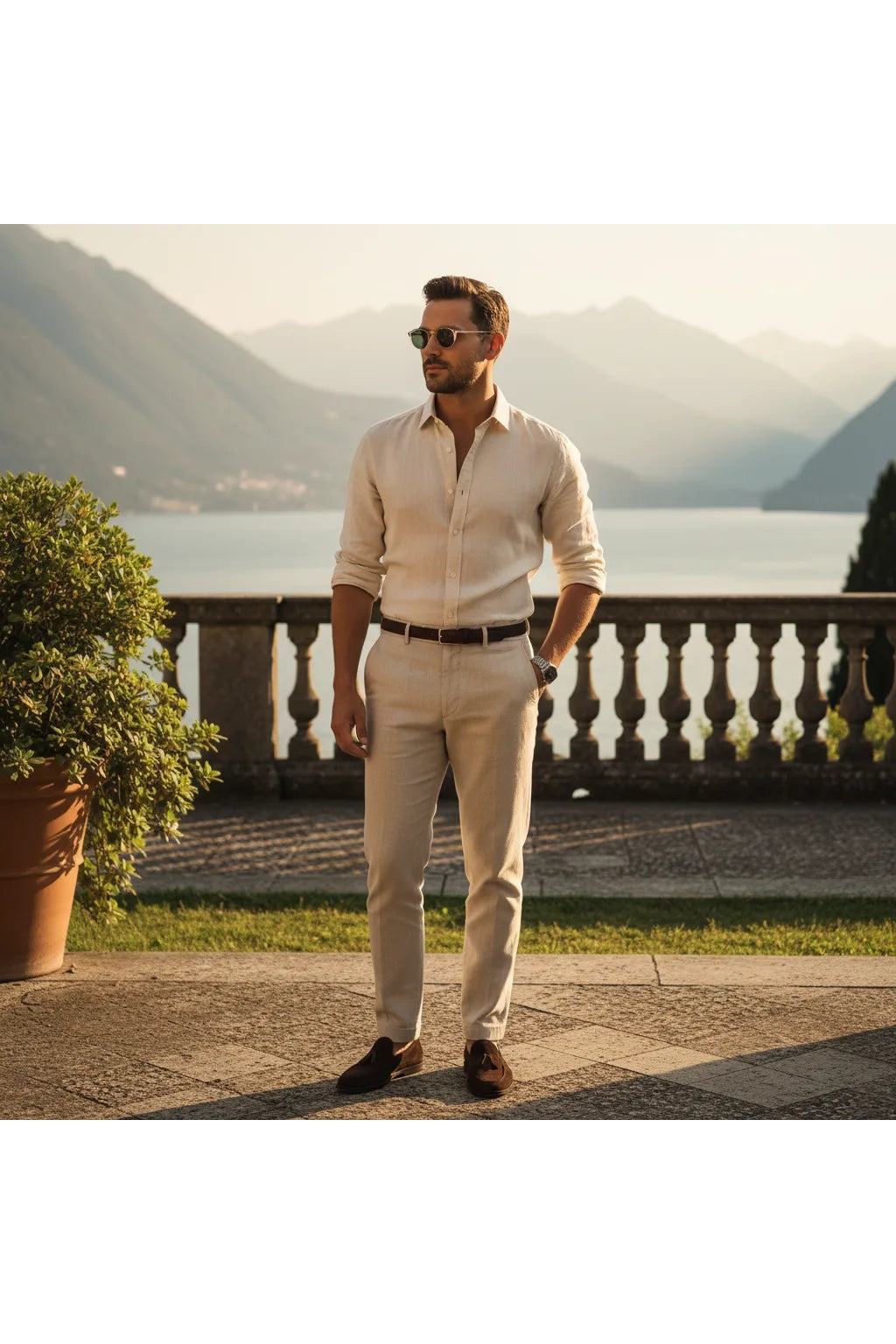 Chemise en Lin Homme Manche Longue