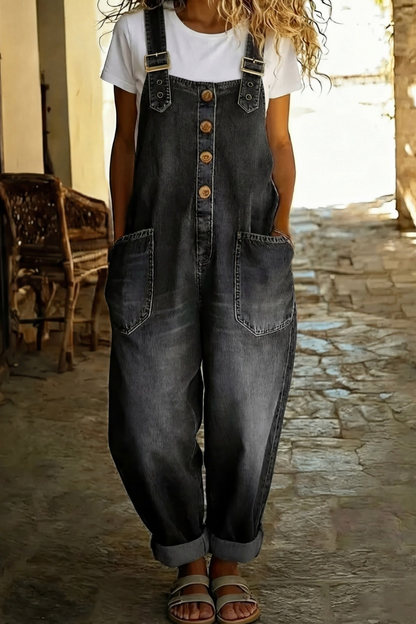 LUCIE™ SALOPETTE EN DENIM BOHÈME