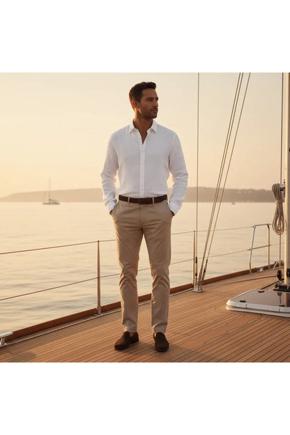 Chemise en Lin Homme Manche Longue