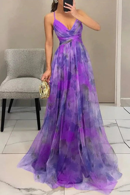 Giselle - Ravissante robe longue à imprimé floral