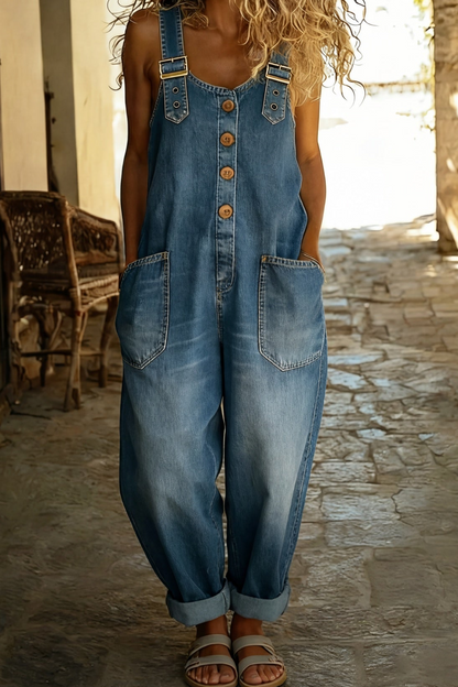 LUCIE™ SALOPETTE EN DENIM BOHÈME